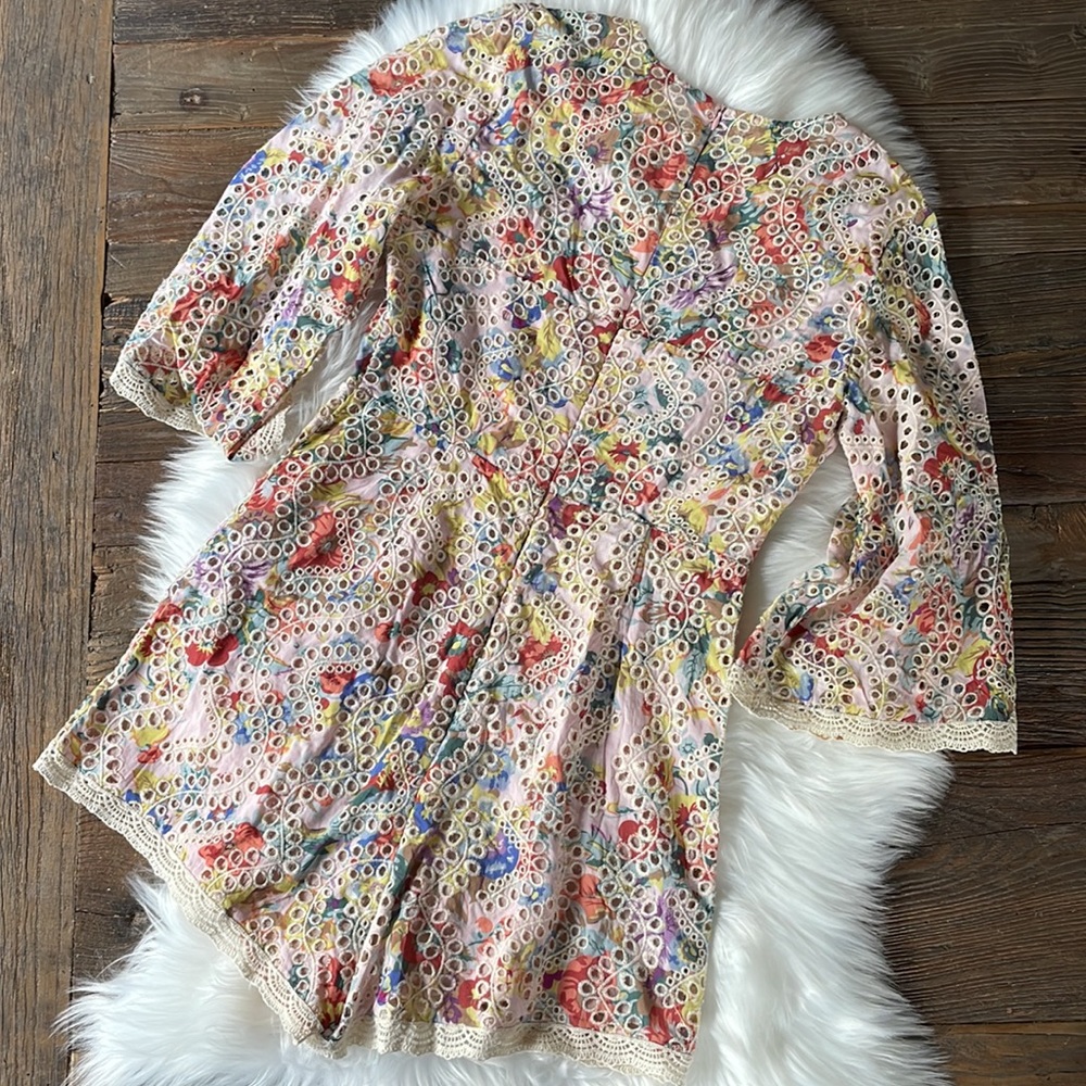 Entro floral eyelet lace romper EUC size Small - Picture 5 of 13